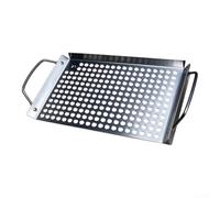 ComfyHarbor Cesta Asar Pescado Rejilla Rectangular 35x18cm(white) | para acero inoxidable, antióxido, , 35.6x17.7cm, para ideal para sesiones BBQ largas