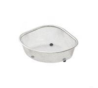 ComfyHarbor Colador de fregadero de esquina triangular, cesta de drenaje de acero inoxidable que ahorra espacio, para filtrar residuos de alimentos de cocina, colador minimalista resistente al óxido