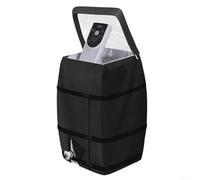 ComfyHarbor Cubierta de bomba de calentador de spa, para bomba inflable resistente, protector aislado impermeable 600D con cremallera para acceso y hebillas a prueba de viento, escudo de equipo de
