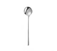ComfyHarbor Cuchara redonda pequeña de acero inoxidable 304, mango ergonómico pulido espejo, para mezclar café, té, postre, utensilio de cocina compacto, para experiencia gastronómica diaria (15 cm