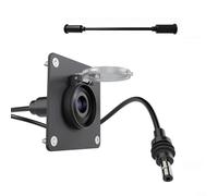 ComfyHarbor Enchufe de pared impermeable, para Starlink/Mini, conector hembra DC5521 de aluminio IP67 con cable de 20 cm para RV, barco, montaje en panel empotrado, color negro