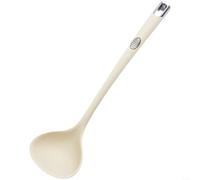 ComfyHarbor Espátula de silicona de alta resistencia al calor, con mango ergonómico, para utensilios de cocina antiadherentes, color beige, 36,5 cm (cuchara de sopa)