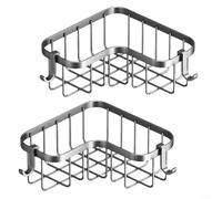ComfyHarbor Estante de cocina montado en grifo, organizador lateral de fregadero de acero al carbono para esponja, paño, cepillo, almacenamiento de jabón con diseño de drenaje abierto