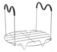 ComfyHarbor Estante de vapor de acero inoxidable, con asas de silicona, cesta de vapor elevada plegable, para ollas a presión eléctricas de 6QT 8QT, patas resistentes al calor y antiarañazos, para una