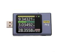 ComfyHarbor FNB58 USB probador voltímetro amperímetro con LCD de 2 pulgadas, detector de carga rápida para PD3.0 para QC4.0 AFC FCP VOOC, 4-28V 0-7A 120W Analizador de medidor de potencia azul