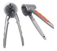ComfyHarbor Galleta de nueces de aleación de zinc, con diseño de embudo, mango ergonómico antideslizante, para nueces y nueces, utensilio de cocina, fácil de limpiar, 19 cm, verde (naranja)