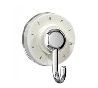 ComfyHarbor Gancho giratorio con ventosa, para paredes de baño y cocina, fuerte colgador de montaje en pared sin taladro, para vidrio para azulejos de metal mármol, ABS+PC+TPU resistente a la humedad