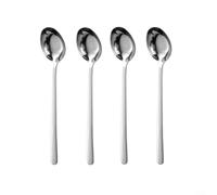 ComfyHarbor Juego de cucharas de mango largo de acero inoxidable 316, utensilios de servir de 4 piezas para ollas y cuencos profundos, herramientas de cocina resistentes a la corrosión para el hogar y