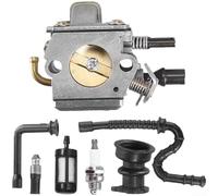 ComfyHarbor Kit de carburador de motosierra de 7 piezas, con filtro de aire, aceite de línea de combustible, para MS340 MS350 MS360, piezas de repuesto profesionales resistentes, juego de reparación