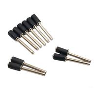 ComfyHarbor Kit de tambor de lijado de 10 piezas, mangas abrasivas de óxido de aluminio con mandriles de goma para herramientas giratorias, pulido de metal y madera ámbar para escultura, acabado de
