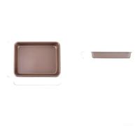 ComfyHarbor Lata profunda para tartas de acero al carbono, 32 x 27 cm, apta | Forma rectangular, tamaño de 27 x 23 cm, liberación antiadherente, construcción de acero al carbono, apto para horno hasta