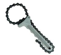 ComfyHarbor Llave de filtro de cadena de acero, se adapta a diámetro exterior de 3/8 pulgadas a 4-1/4 pulgadas, mango de aluminio para extracción de filtro de aceite, herramienta manual automotriz