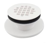 ComfyHarbor Manguera de drenaje de ducha con cubierta de malla de acero inoxidable, para bases de fibra de vidrio acrílicas, accesorio de tubería de PVC con arandela de goma, para una fácil