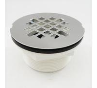 ComfyHarbor Manguera de drenaje de ducha con cubierta de malla de acero inoxidable, para bases de fibra de vidrio acrílicas, accesorio de tubería de PVC con arandela de goma, para una fácil