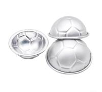 ComfyHarbor Molde de aleación de aluminio para tartas de fútbol y postres de chocolate, no para semicircular para molde, apto para horno, microondas (S)