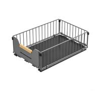 ComfyHarbor Organizador de gabinete extraíble, para cesta deslizante de cocina, con lados altos, riel de deslizamiento suave, estantes deslizantes de acero al carbono, para almacenamiento de despensa