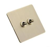 ComfyHarbor Panel de interruptor de pared de acero inoxidable de bronce verde 86, 1-4 bandas de 1/2 vías para interruptor de palanca para caja inferior estándar, cubierta de toma de corriente