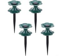 ComfyHarbor Paquete de 4 protectores giratorios de plástico para manguera de jardín, para aspersor de césped y carrete de manguera de riego, color verde y negro, herramienta de jardinería de 25 x 9 cm