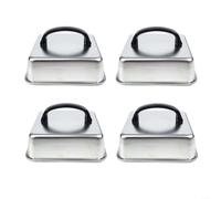 ComfyHarbor Paquete de 4 tapas cuadradas de acero inoxidable para prensa de | Cubierta para carne de 21/26 cm para barbacoa, utensilios de cocina de retención de calor para cocinar uniformemente