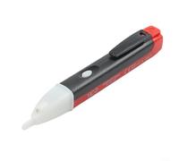 ComfyHarbor Pluma probadora de voltaje de CA sin contacto con luz LED y alarma audible, herramienta de detección eléctrica multifuncional para rango de 50 V-1000 V, diseño aislado seguro para (rojo)