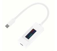 ComfyHarbor Probador USB C, medidor de corriente de voltaje de 4-30 V, monitor de energía de 6.5 A para QC2.0 para qc3.0 PD VOOC carga rápida, amperímetro KWS-065C KWS-066C con datos de pantalla LCD