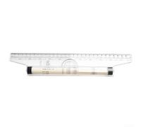 ComfyHarbor Regla de rodillo paralelo de 15 cm/30 cm, herramienta de dibujo de plástico transparente con mecanismo deslizante para arquitectos, ingenieros, artistas, diseño de dibujo, medición de