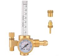 ComfyHarbor Regulador de cobre para ARGON 0-4000 PSI con entrada CGA-580 para soldadura TIG MIG, medidor de flujo de alta precisión, reductor de presión de gas de latón con G5/8 y 14 (externo CGA580)