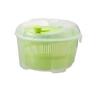 ComfyHarbor Secador manual de verduras, giratorio de ensalada de manivela, para cesta de drenaje de frutas y función de secado giratorio, herramienta de cocina de plástico ligero, para limpiar y