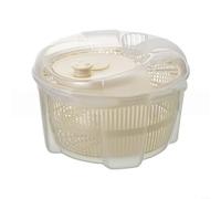 ComfyHarbor Secador manual de verduras, giratorio de ensalada de manivela, para cesta de drenaje de frutas y función de secado giratorio, herramienta de cocina de plástico ligero, para limpiar y
