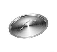 ComfyHarbor Tapa de acero inoxidable 304 con mango resistente al calor, cubierta redonda para cubo de sopa para cocina, óxido para prueba de óxido y tapa de sellado apta para lavavajillas, plata (16