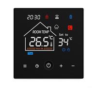 ComfyHarbor Termostato programable WiFi para caldera de gas y calefacción de suelo, control de temperatura de 5-40 °C con bloqueo infantil, horario de 5+2/6+1/7 días, modo automático/manual, negro