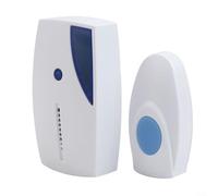 ComfyHarbor Timbre inalámbrico con 36 melodías, receptor impermeable inalámbrico a pilas, largo alcance de 120 m, para uso doméstico, oficina u hotel, color blanco