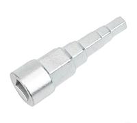 Comgooldool Llave de radiador con llave cuadrada de 1/2 pulgada para tareas de fontanería, llave de acero al cromo vanadio para termostatos y accesorios de drenaje, color plateado