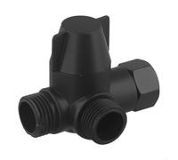 Comgooldool Válvula desviadora de ducha de 3 vías G1/2 Adaptador en T para grifo mezclador de baño, divisor de válvula de ángulo de cabezal de ducha ABS para conexión de manguera de fregadero de baño