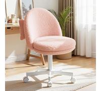 COMHOMA Homeoffice Silla de Maquillaje, Silla de Escritorio sin reposabrazos, Silla giratoria con Respaldo Respaldo, cómoda Silla de Oficina con Ruedas, Silla de Oficina en casa Regulable en Altura