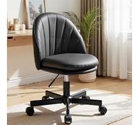COMHOMA Homeoffice Silla de Maquillaje, Silla de Escritorio sin reposabrazos, Silla giratoria con Respaldo Respaldo, cómoda Silla de Oficina con Ruedas, Silla de Oficina en casa Regulable en Altura