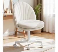 COMHOMA Homeoffice Silla de Maquillaje, Silla de Escritorio sin reposabrazos, Silla giratoria con Respaldo Respaldo, cómoda Silla de Oficina con Ruedas, Silla de Oficina en casa Regulable en Altura