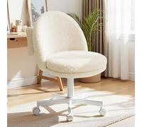 COMHOMA Homeoffice Silla de Maquillaje, Silla de Escritorio sin reposabrazos, Silla giratoria con Respaldo Respaldo, cómoda Silla de Oficina con Ruedas, Silla de Oficina Ajustable en Altura, Silla de