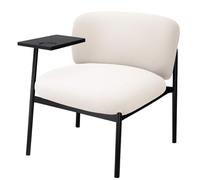 COMHOMA Sillón de Relax Moderno, tapizado con Patas de Metal, sofá Individual para salón, Dormitorio, jardín, Color Beige