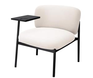 COMHOMA Sillón de Relax Moderno, tapizado con Patas de Metal, sofá Individual para salón, Dormitorio, jardín, Color Beige