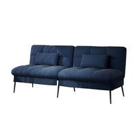 COMHOMA Sofá Cama con función de sueño, Funda de futón, sofá Cama, sofá esquinero, sofá Cama de Invitados, sofá de 3 plazas, con Respaldo Ajustable de Tela Azul Oscuro