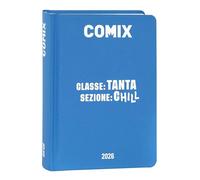 COMIX - Agenda diaria de 16 meses, agenda escolar 2025-2026, con tapa dura, ideal para la escuela media y superior, 13 x 17,8 cm (alto), color avio