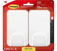 Command 17011-2ES Ganchos XL, blanco, 2 unidades