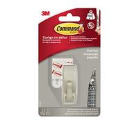 Command 3M MR01-BN Gancho metálico de color níquel pulido con reflejos modernos pequeño