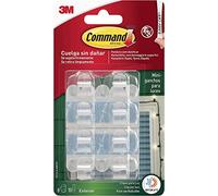 Command Clips de Plástico para Colgar Luces en Exteriores, 8 Clips y 10 Tiras Adhesivas - Decora Sin Dejar Marcas, Agujeros o Residuos Pegajosos