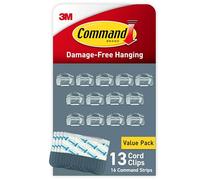 Command - Clips para cables transparentes, 13 unidades
