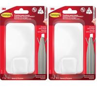 Command Gancho, Blanco, Extragrande XL para Objetos Pesados, 1 Gancho + 3 Tiras Adhesivas, para Interiores y Otros Artículos de Hasta 6,8 kg, sin Clavos, sin Agujeros, sin Taladrar (Paquete de 2)
