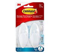 Command Ganchos medianos para baño BATH18
