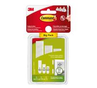 Command Tiras Adhesivas para Colgar Cuadros, 8 pares Grandes/6 pares Medianas/4 pares Pequeñas, Blancas - Para Marcos, Espejos, Letreros, o Relojes de Pared - Colgar Sin Agujeros y Sin Taladrar