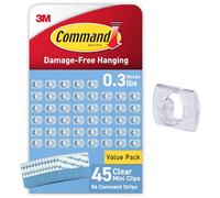 Command - Tiras adhesivas transparentes, tamaño pequeño